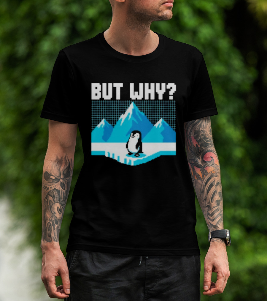 But Why Penguin Arctic Mountains Iceberg T-Shirt