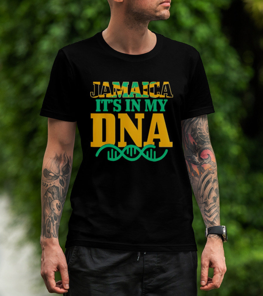 Jamaica It's In My DNA Jamaican Flag Pride Heritage T-Shirt