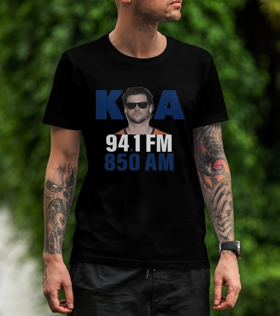 Jarrett Stidham KOA 94.1 FM 850 AM Denver Broncos T-Shirt