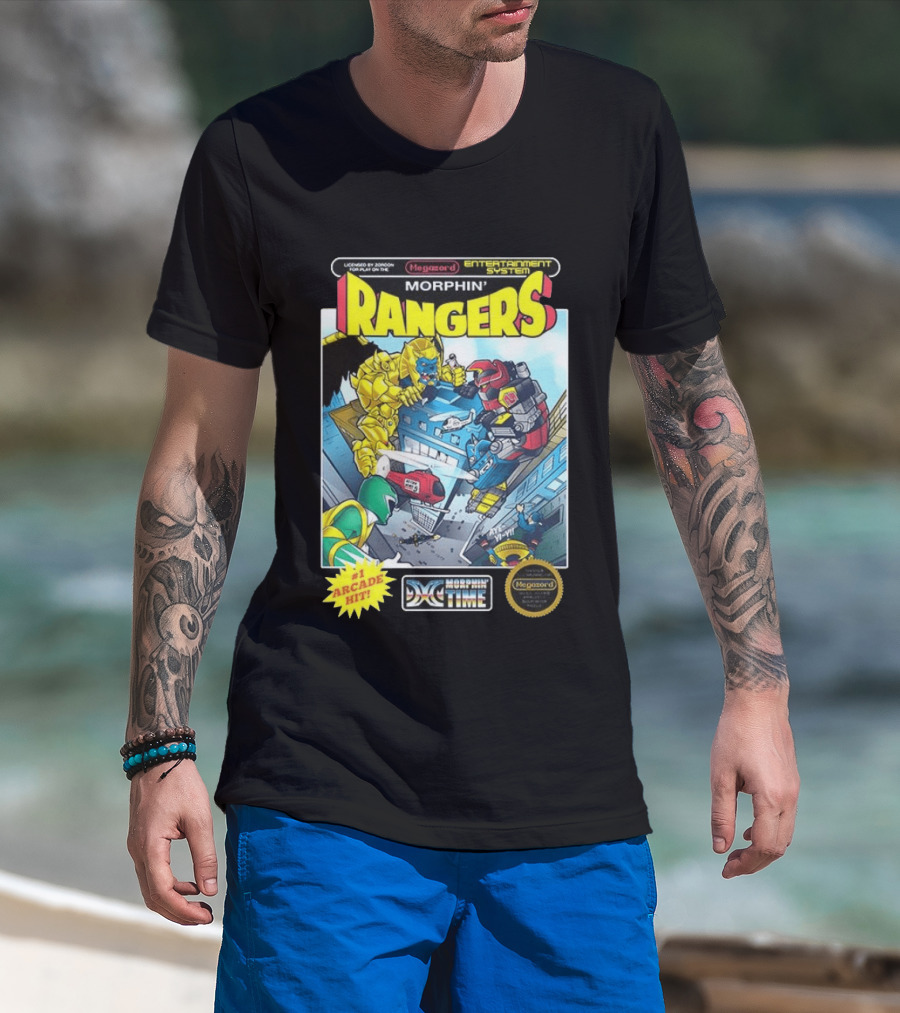Morphin Rangers Megazord Vs Goldar Arcade Hit T-Shirt