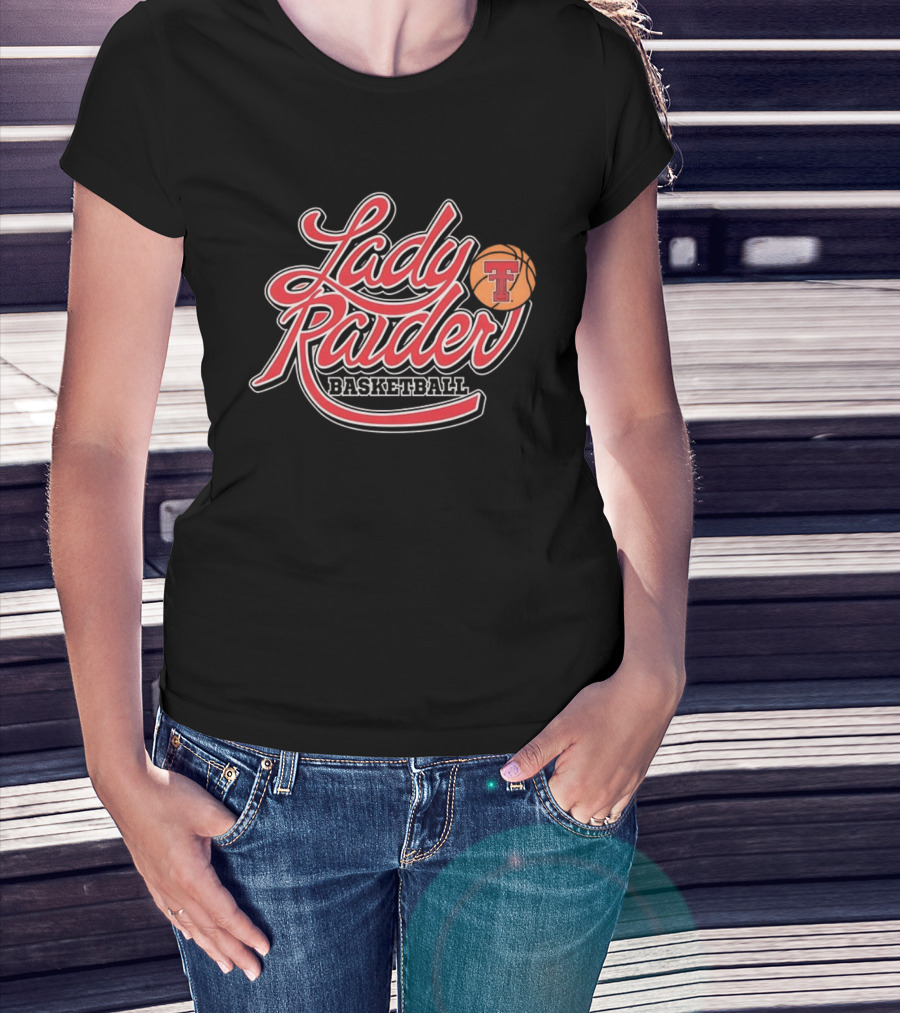 Lady Raider Basketball Texas Tech NCAA Shadowed T-Shirt