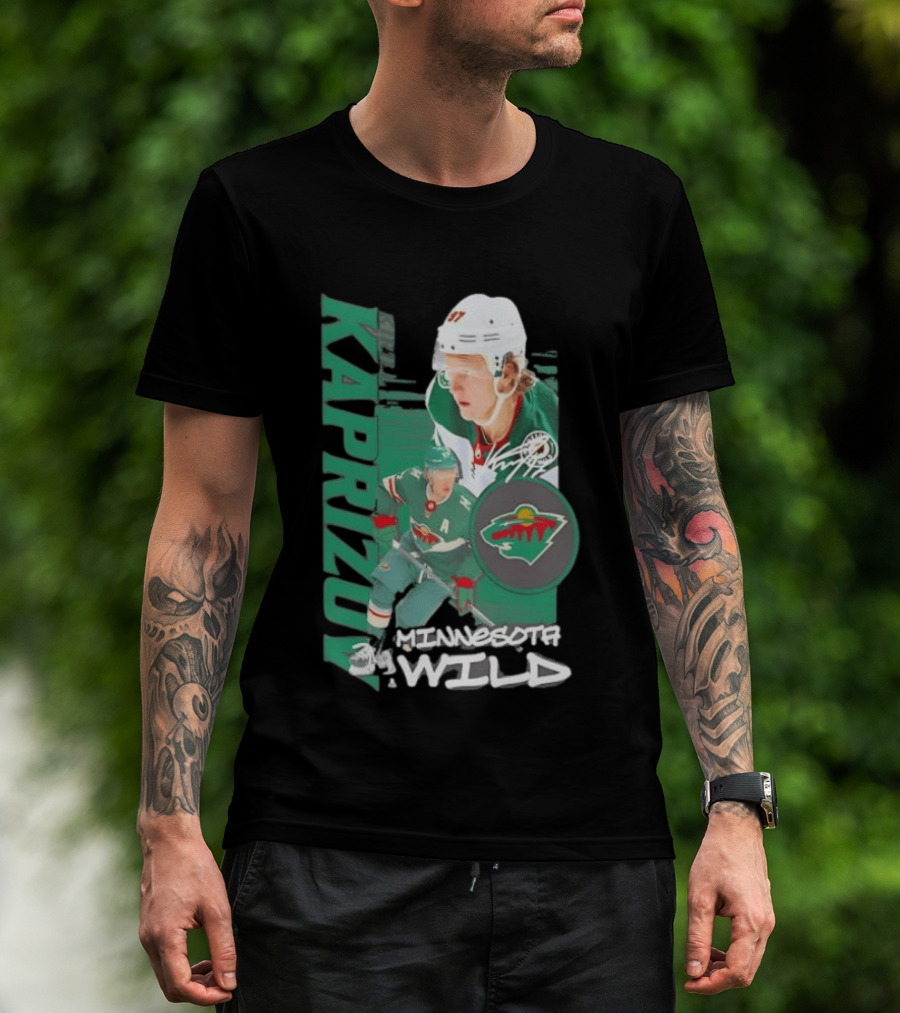 Minnesota Wild Kaprizov 97 Playmaker Hockey Star T-Shirt