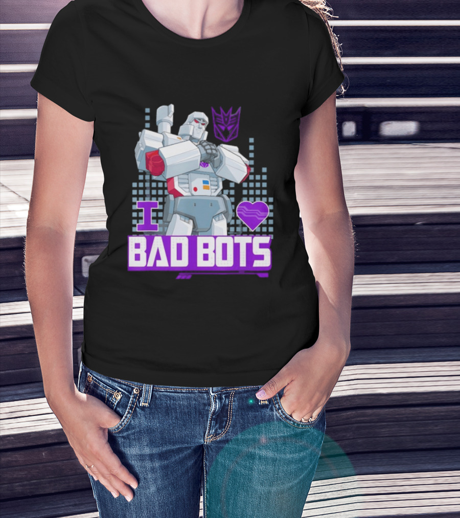 Transformers Valentine's Day Megatron I Love Bad Bots Decepticon T-Shirt