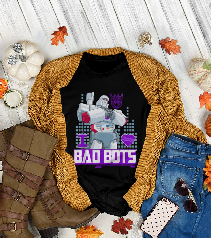 Transformers Valentine's Day Megatron I Love Bad Bots Decepticon T-Shirt