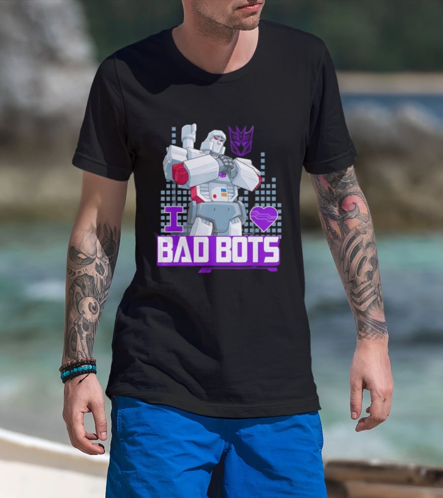 Transformers Valentine's Day Megatron I Love Bad Bots Decepticon T-Shirt