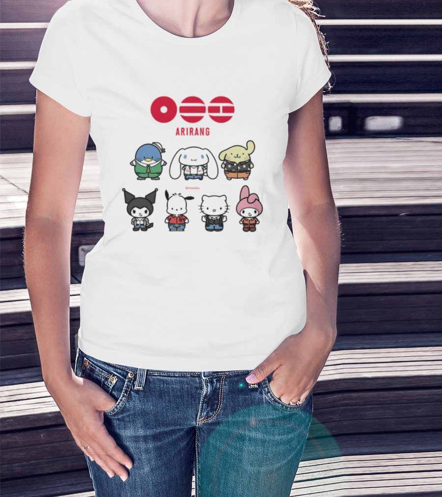 BTS Sanrio Collaboration Arirang Characters Collection Cute Cartoons T-Shirt