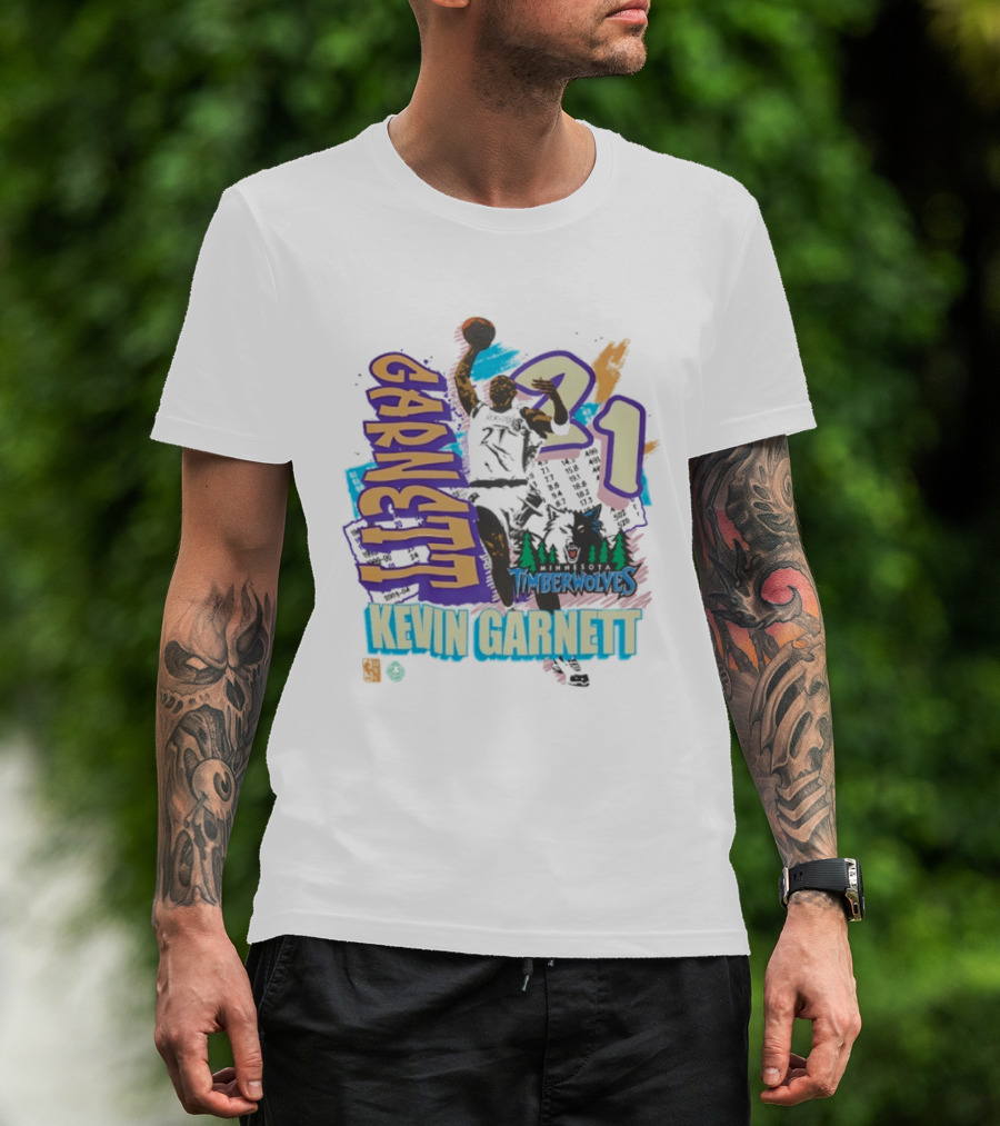 Kevin Garnett Timberwolves Basketball 21 T-Shirt