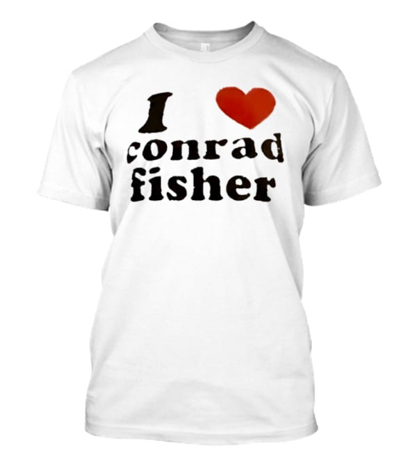I Love Conrad Fisher Red Heart Trending Search T-Shirt