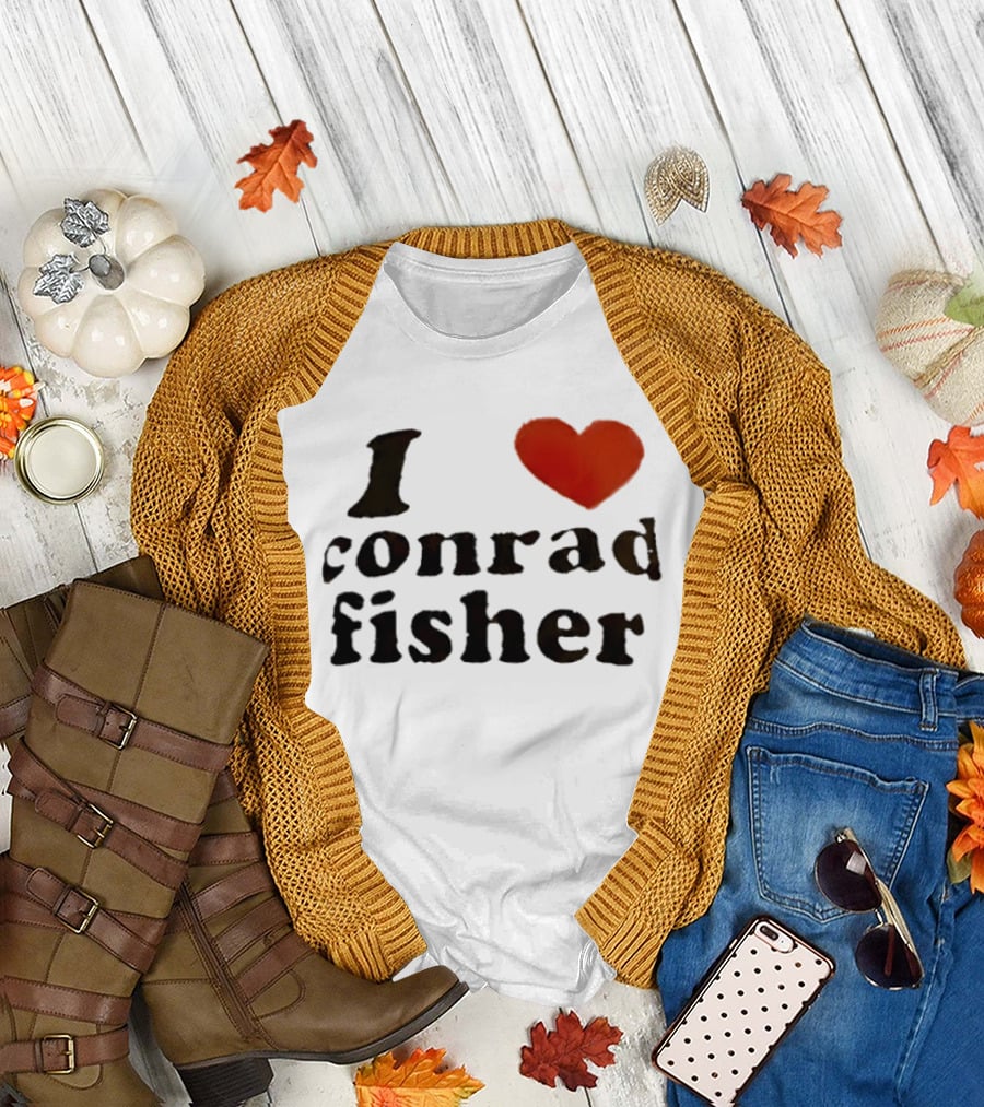 I Love Conrad Fisher Red Heart Trending Search T-Shirt