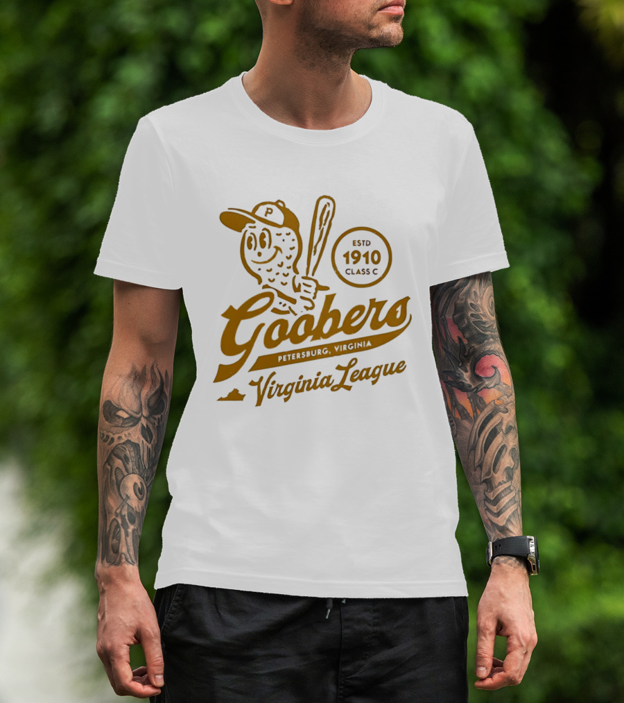 Petersburg Goobers Virginia League Estd 1910 Class C Baseball Team T-Shirt