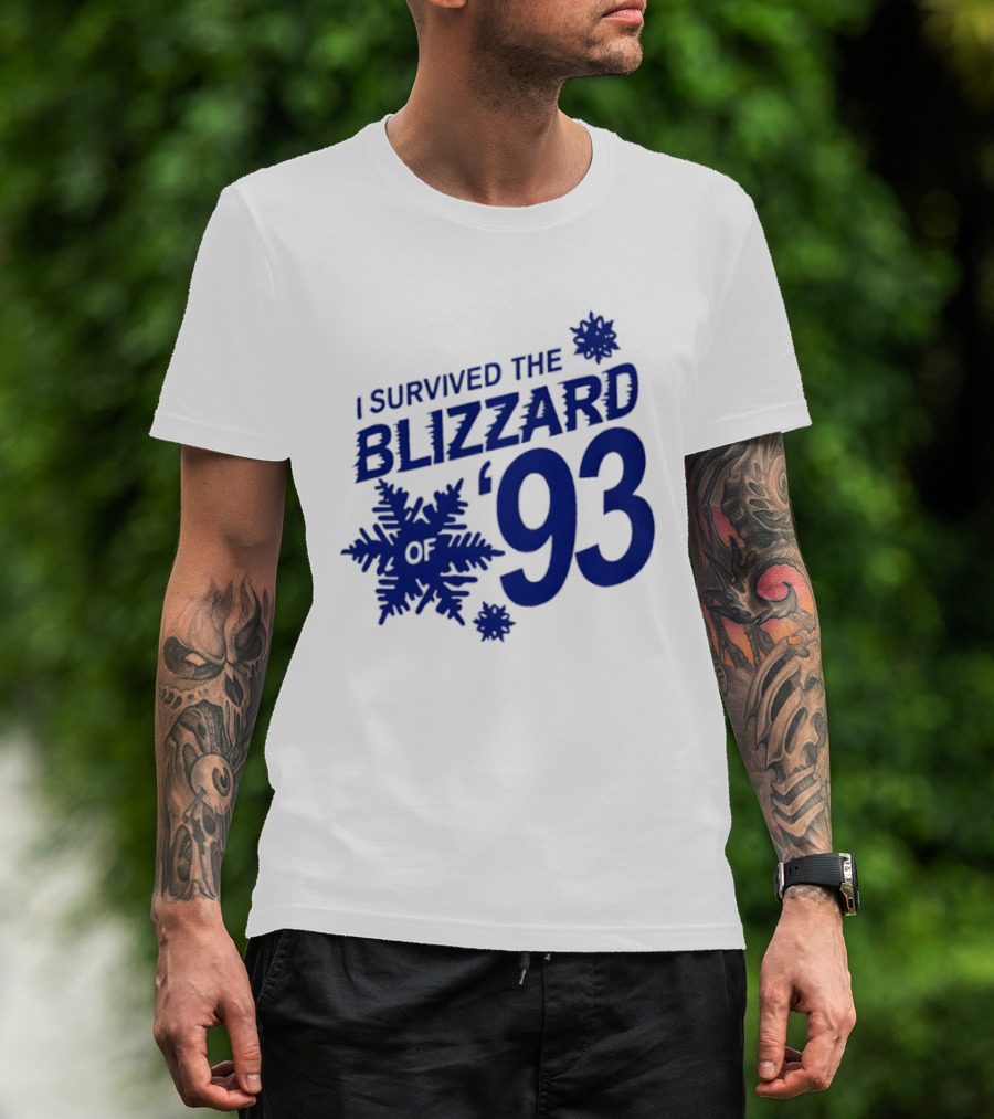 I Survived The Blizzard '93 Snowflake T-Shirt