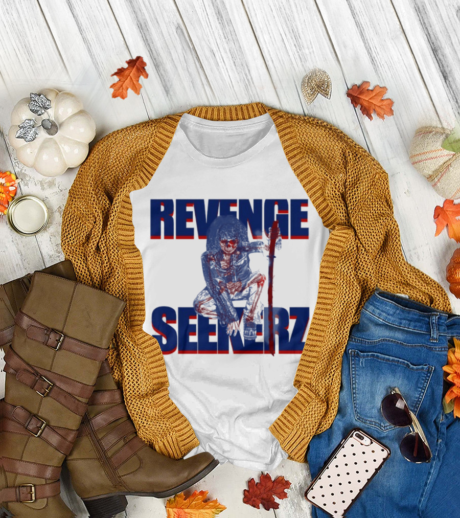 Revenge Seekerz Skeleton Horror Creepy Skeleton Warrior T-Shirt