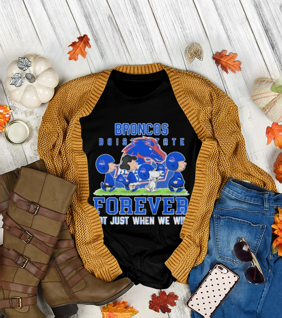 Boise State Broncos Peanuts Characters Loyalty Forever Winning T-Shirt
