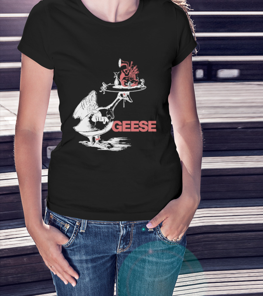 Geese Hieronymus Bosch Style Heart T-Shirt