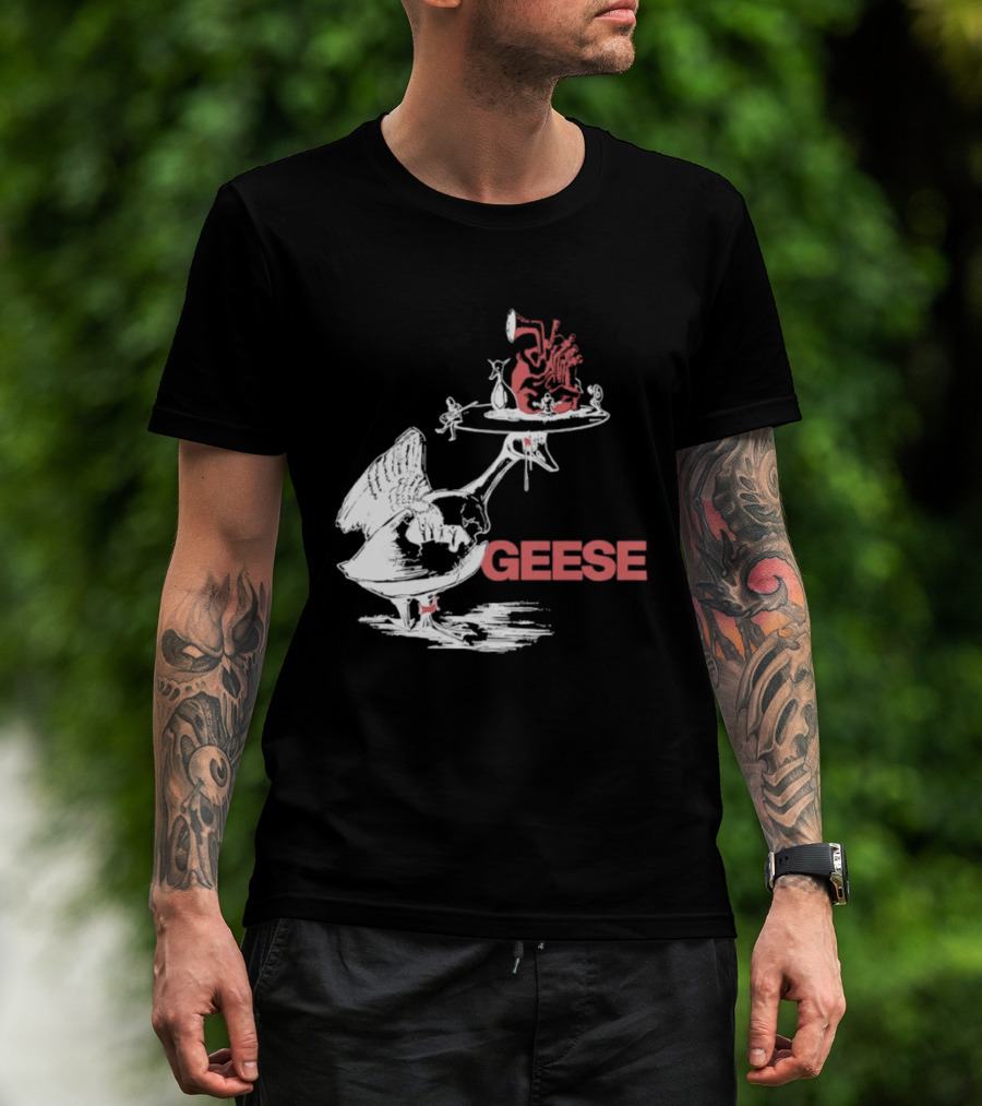 Geese Hieronymus Bosch Style Heart T-Shirt