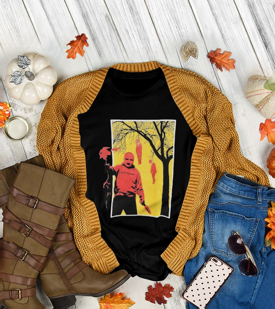 Glassjaw Save Plant a Tree Red Masked Figure with Hanging Figures and Tree T-Shirt