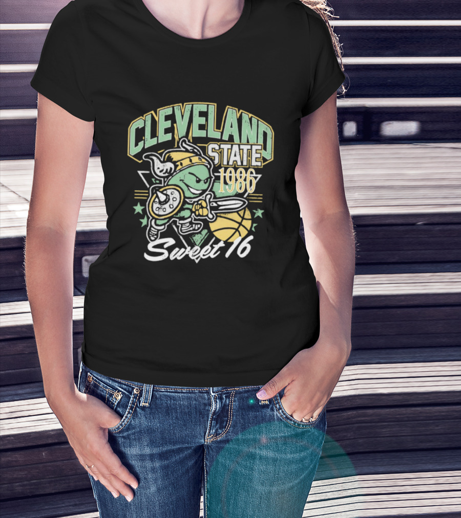 Cleveland State 1986 Sweet 16 Vikings Basketball T-Shirt