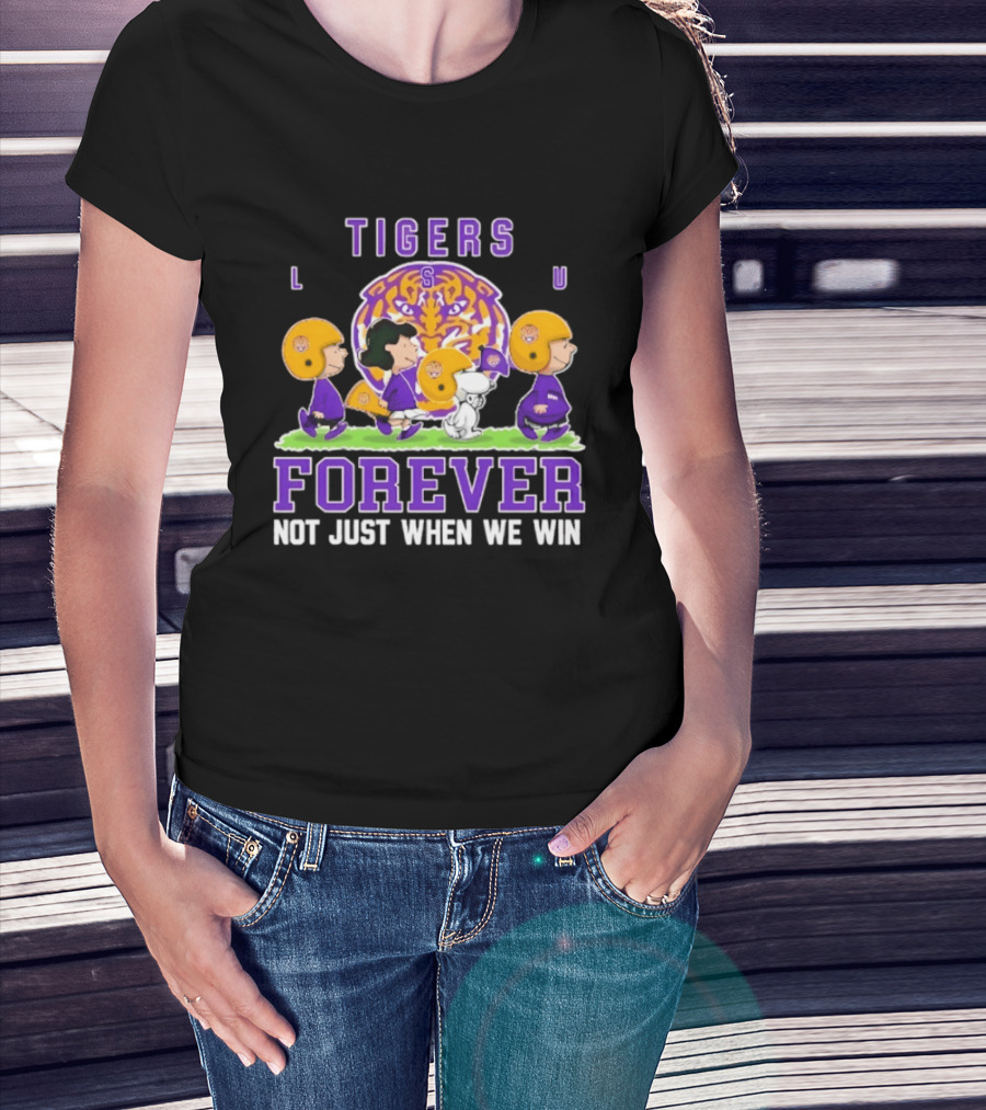 LSU Tigers Peanuts Collaboration Forever Not Just When We Win T-Shirt