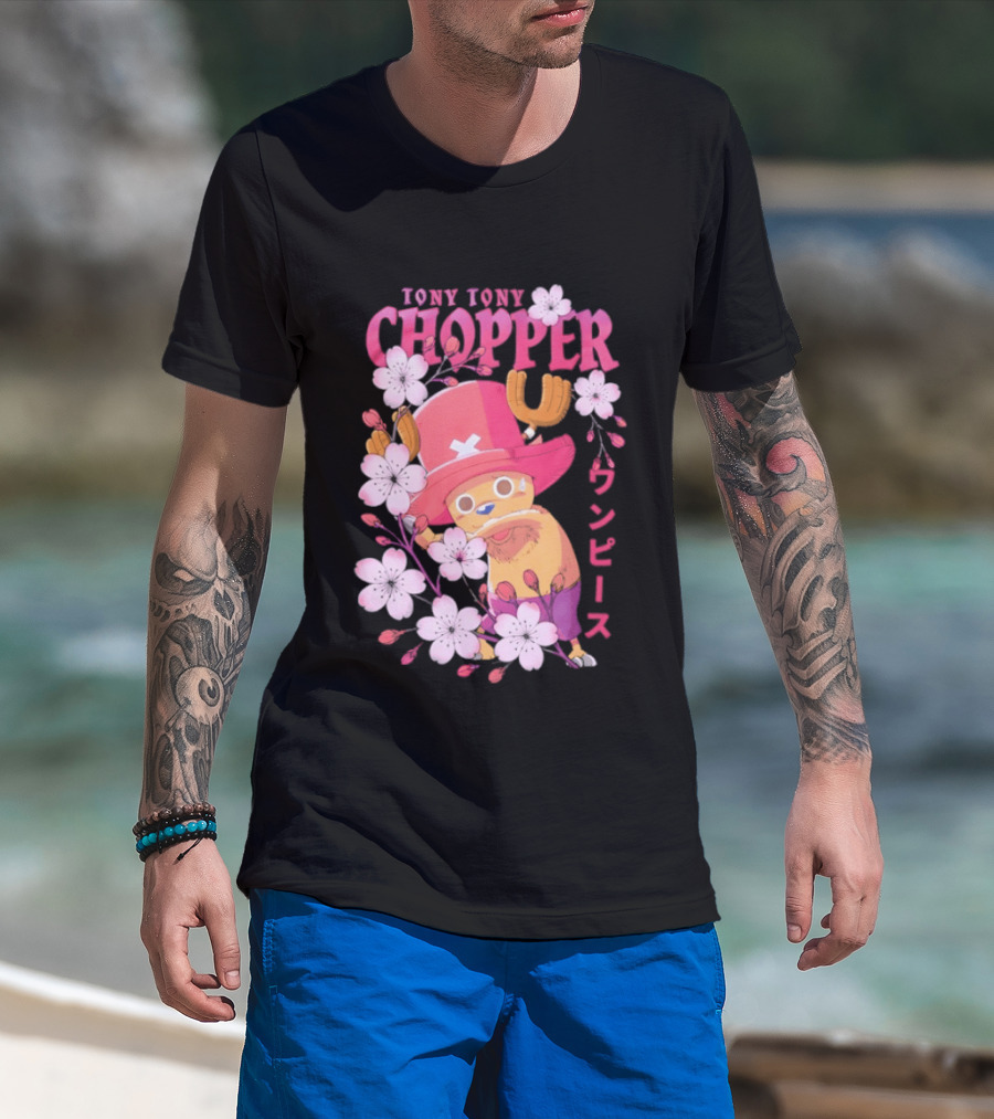 One Piece Tony Tony Chopper Sakura Blossom T-Shirt