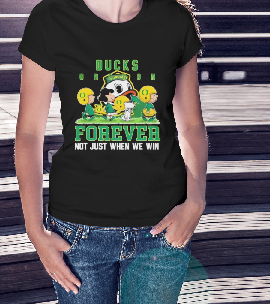 Oregon Ducks Peanuts Characters Forever Not Just When We Win T-Shirt