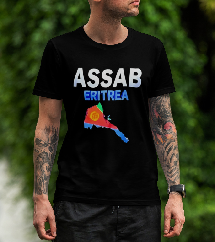 ASSAB Eritrea Map With Flag T-Shirt