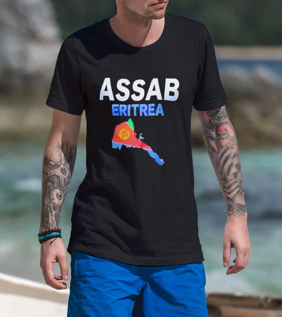 ASSAB Eritrea Map With Flag T-Shirt