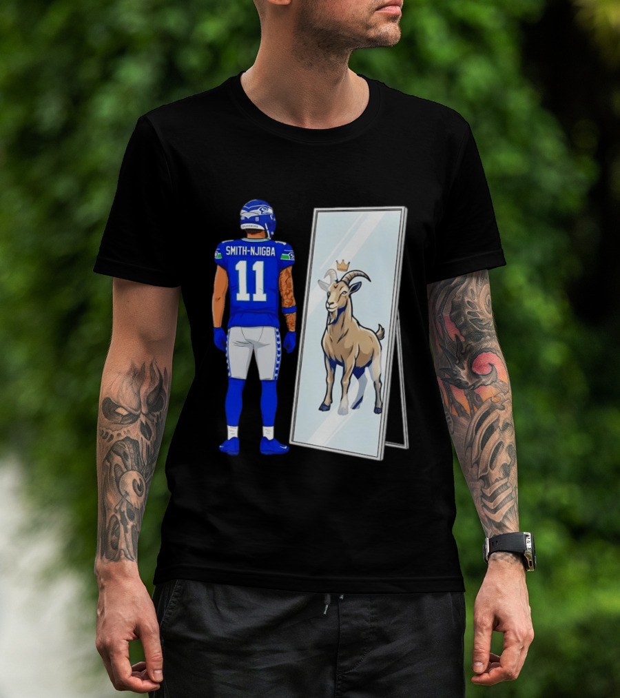 Jaxon Smith Njigba Seattle Seahawks Mirror Goat Football T-Shirt