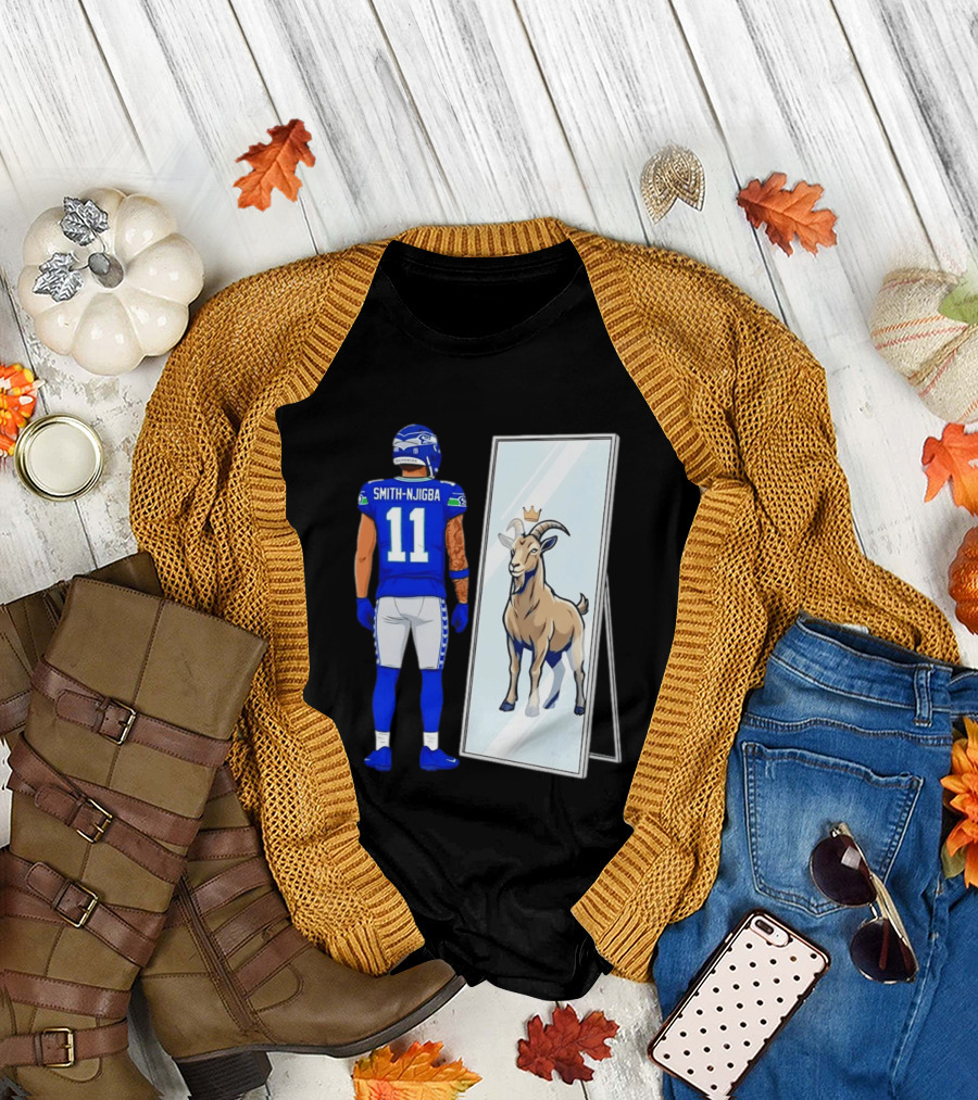 Jaxon Smith Njigba Seattle Seahawks Mirror Goat Football T-Shirt