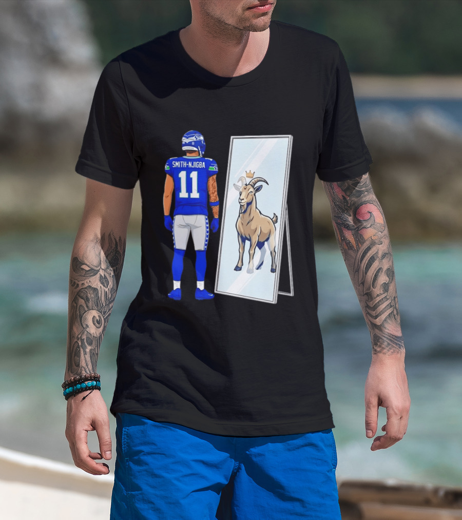Jaxon Smith Njigba Seattle Seahawks Mirror Goat Football T-Shirt