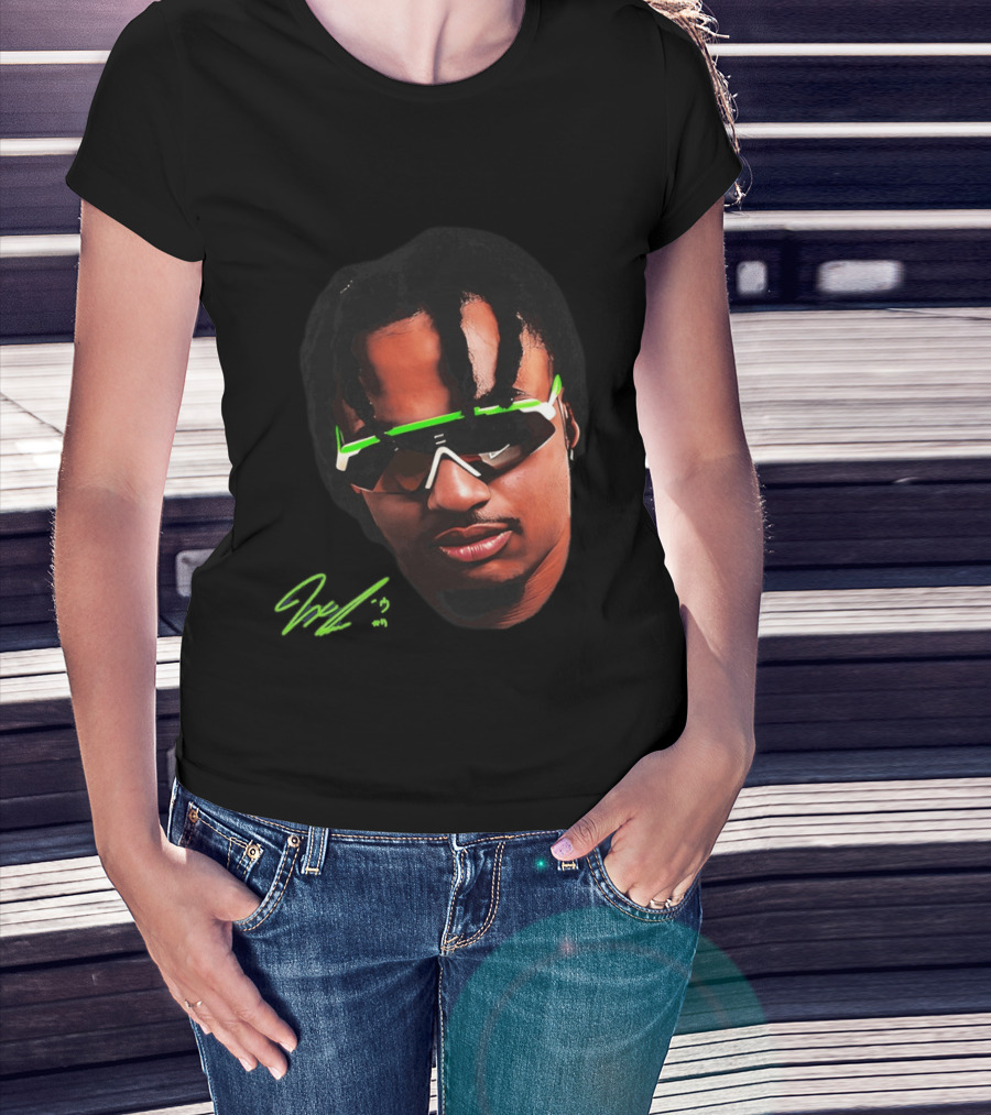 JSN Jaxon Smith Njigba Big Face Seattle Seahawks Football Sunglasses T-Shirt