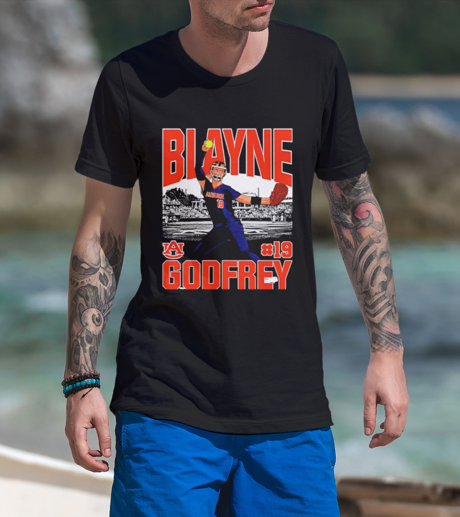 Auburn Softball Blayne Godfrey NCAA Legends Player #19 T-Shirt
