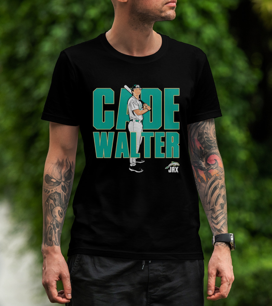 Cade Walter JAX Baseball NCAA Caricature T-Shirt
