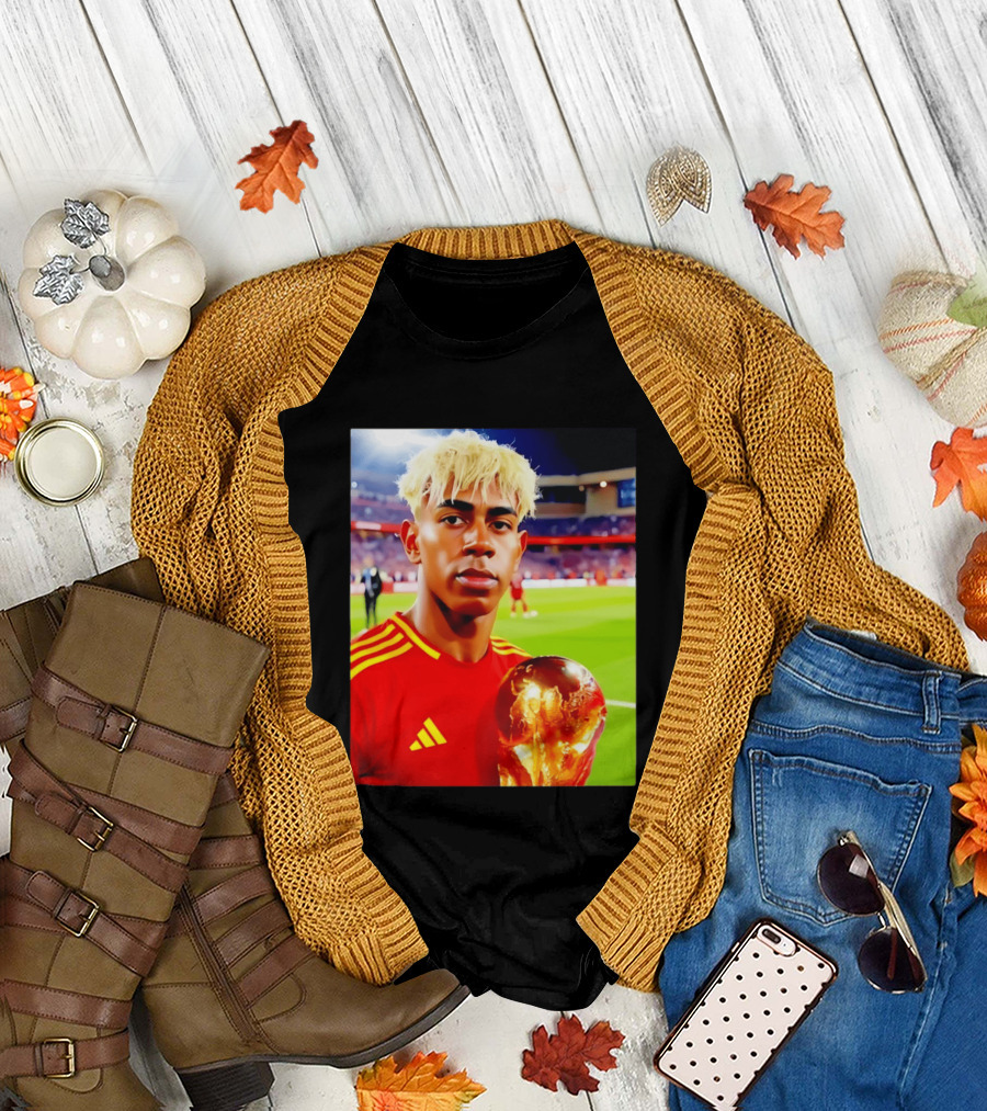 Lamine Yamal Barcelona Young Talent with Trophy T-Shirt