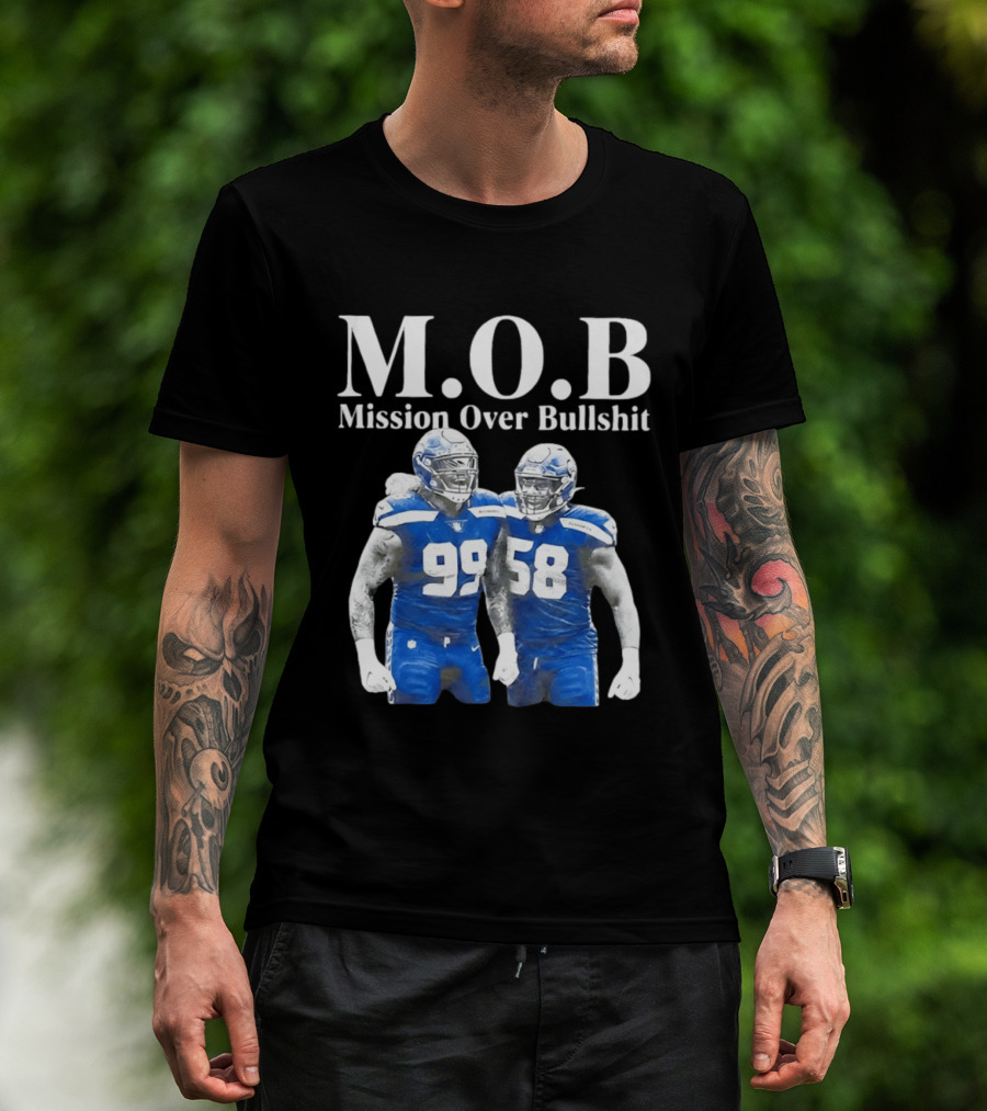 M.O.B Mission Over Bullshit Leonard Williams Derick Hall Seattle Seahawks Defense Football T-Shirt
