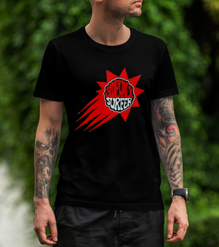 Sidewalk Surfer Retro Red Burst T-Shirt
