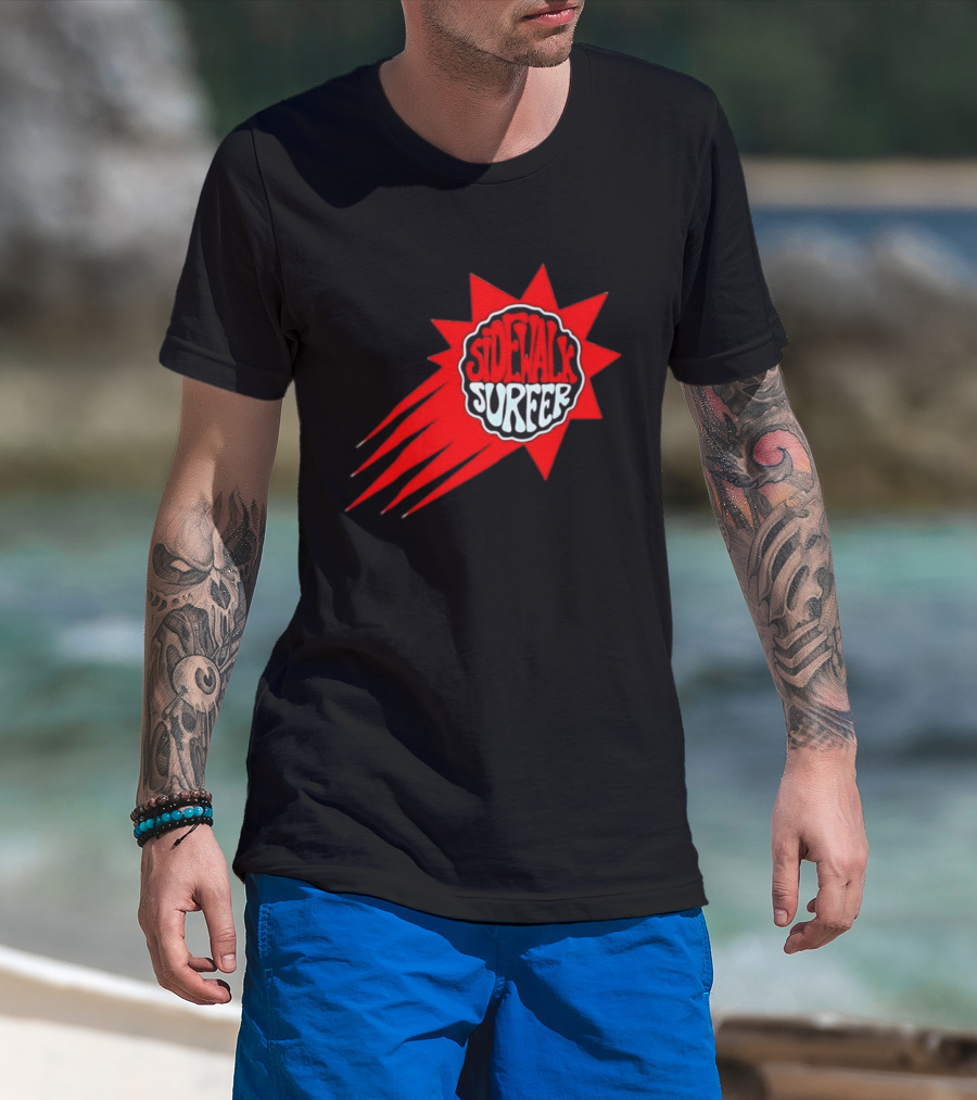 Sidewalk Surfer Retro Red Burst T-Shirt
