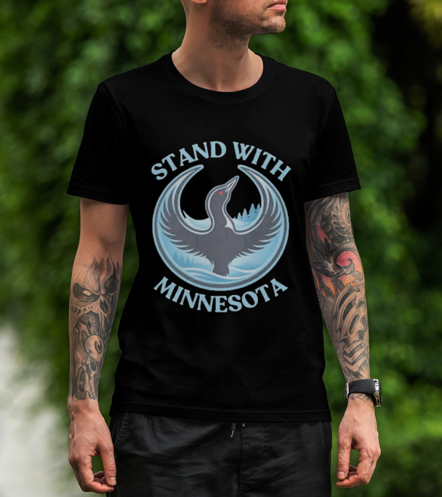 Stand With Minnesota Loon State Bird T-Shirt