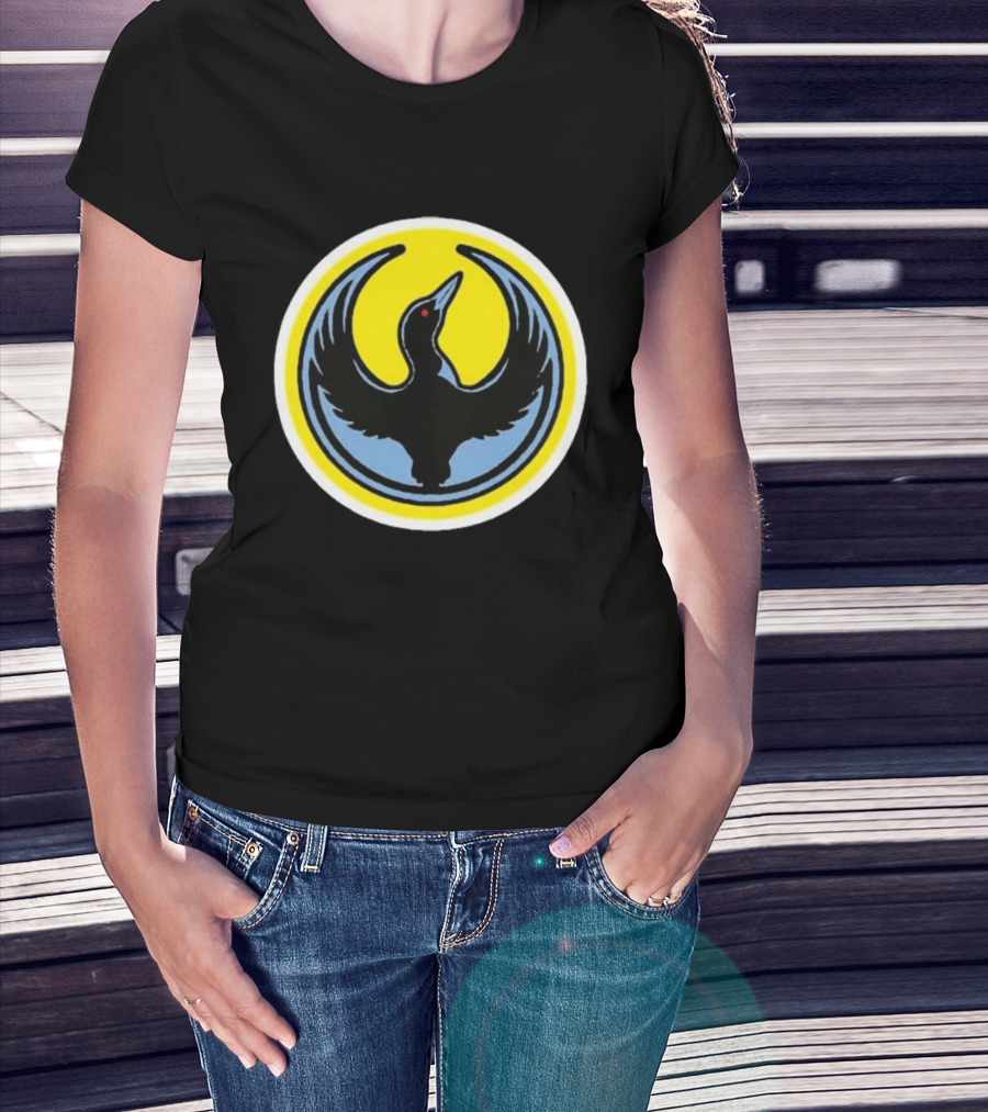 Minnesota Rebel Alliance Loon Symbol Yellow Circle T-Shirt
