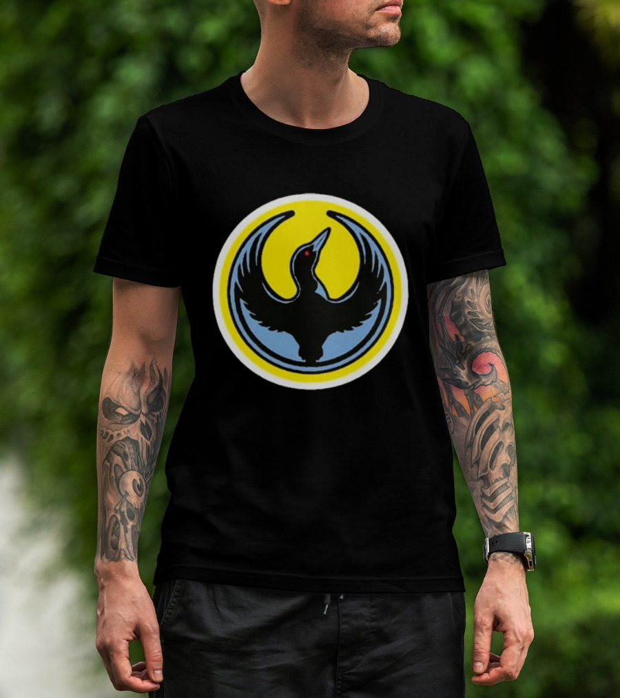 Minnesota Rebel Alliance Loon Symbol Yellow Circle T-Shirt