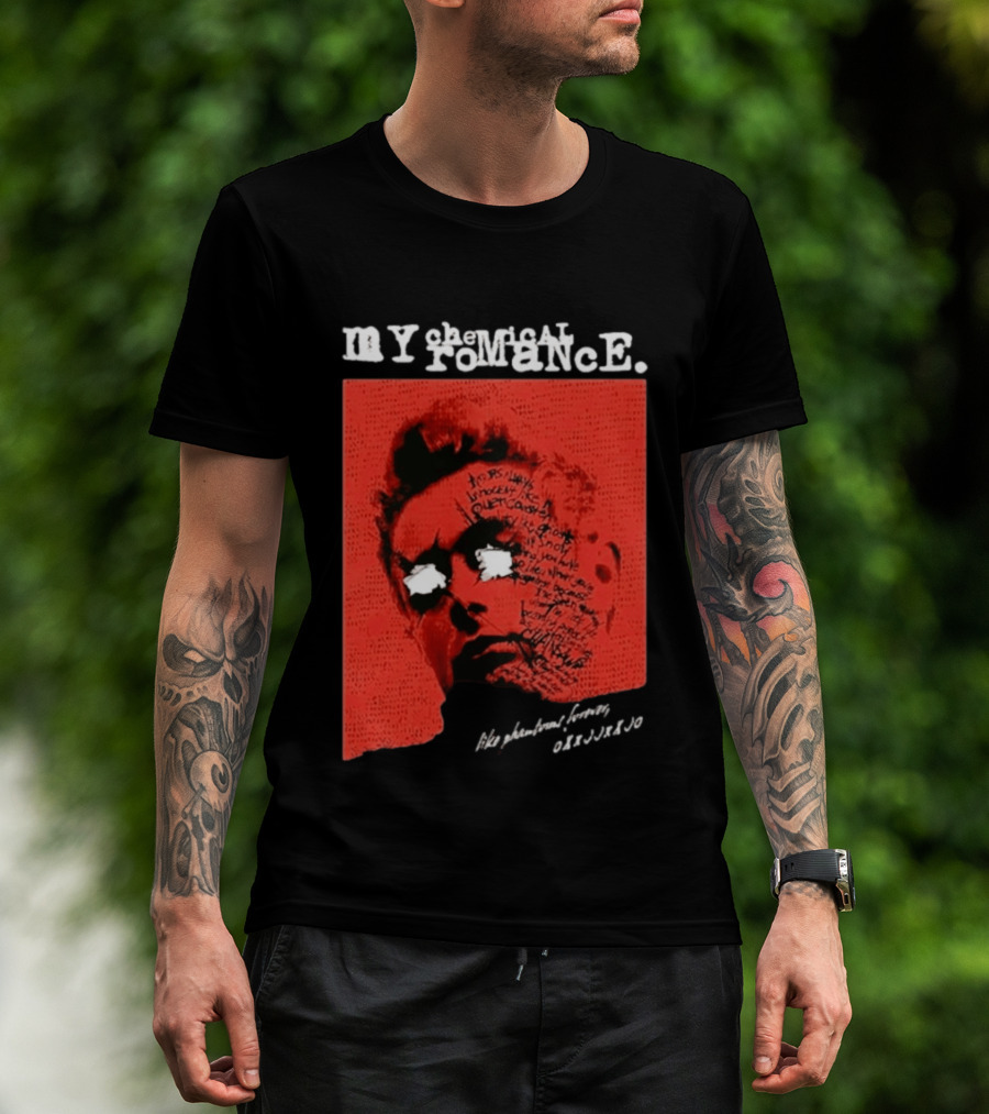 MY Chemical Romance The Black Parade 2026 Tour Peru Distressed Red Face T-Shirt