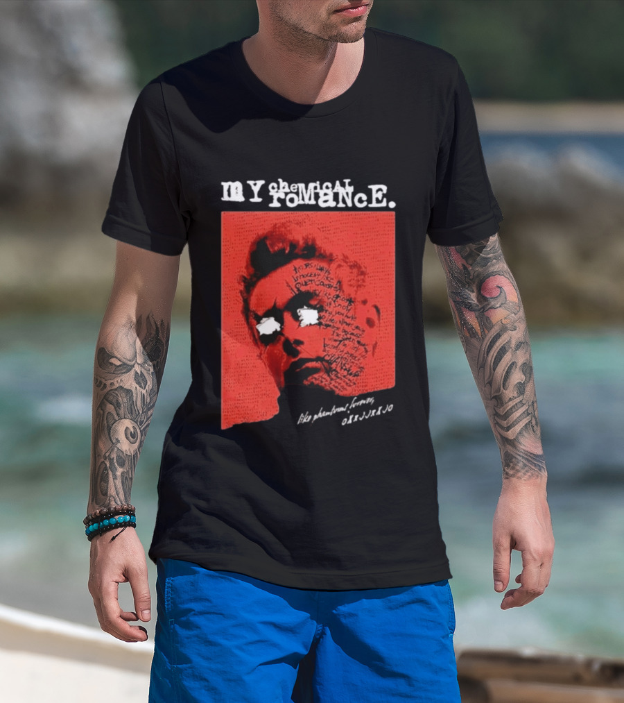 MY Chemical Romance The Black Parade 2026 Tour Peru Distressed Red Face T-Shirt