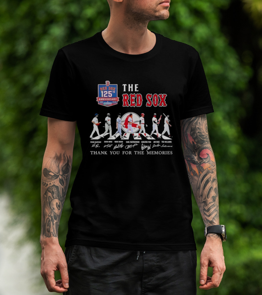 Boston Red Sox 125th Anniversary Players 1901 2026 Thank You For The Memories T-Shirt