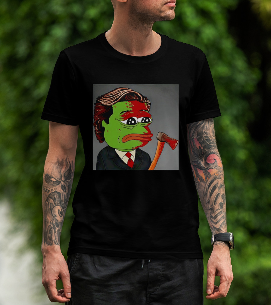 Pepe The Frog As Patrick Bateman With Axe Mashup T-Shirt