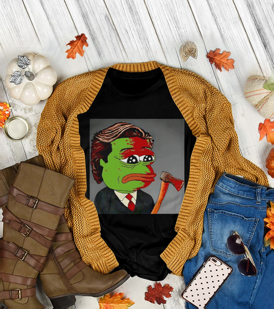 Pepe the Frog as Patrick Bateman with Axe Mashup T-Shirt