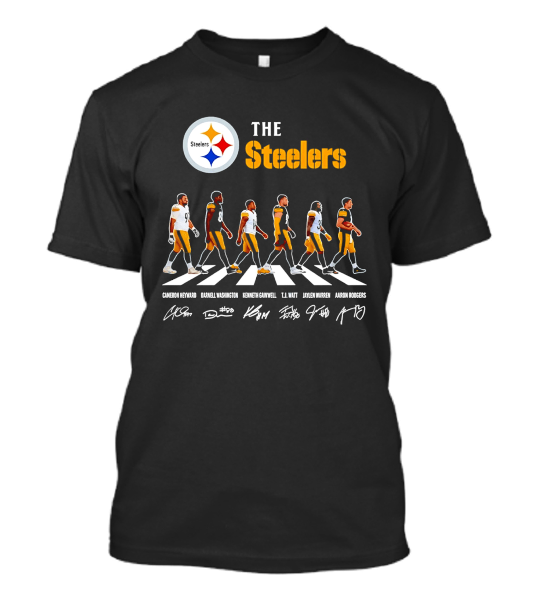 The Steelers Crossing Abbey Road 2026 Player Signatures T-Shirt