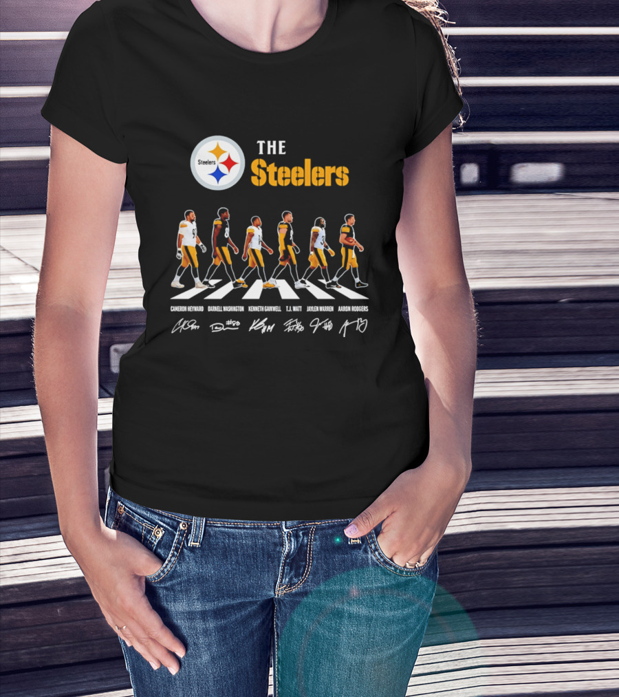 The Steelers Crossing Abbey Road 2026 Player Signatures T-Shirt
