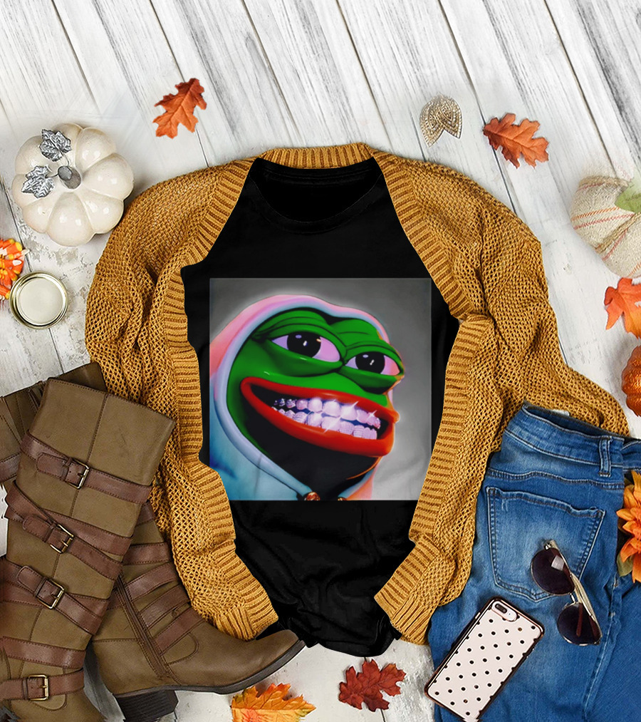 Pepe The Frog Diamond Teeth Drip T-Shirt