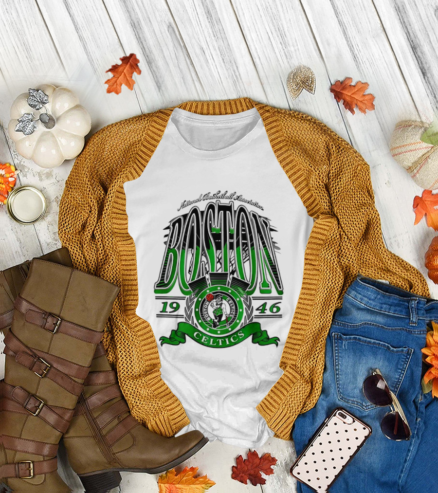 Boston Celtics National Basketball Association 1946 Team T-Shirt