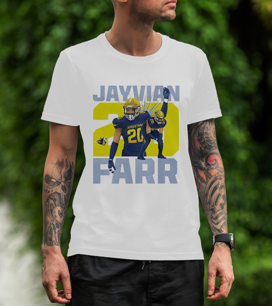 Augustana Jayvian Farr 20 NCAA Football Legends Collage T-Shirt