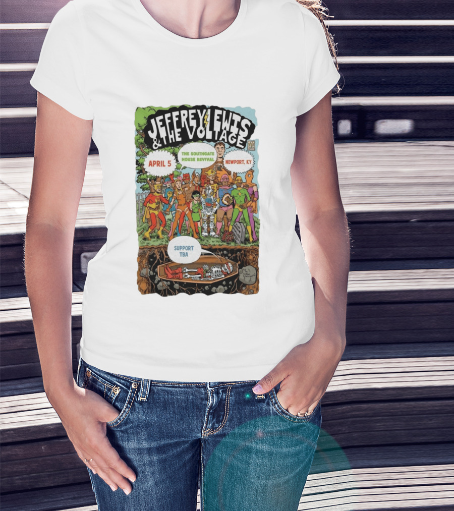 Jeffrey Lewis And The Voltage Newport KY Southgate House Revival April 5 T-Shirt